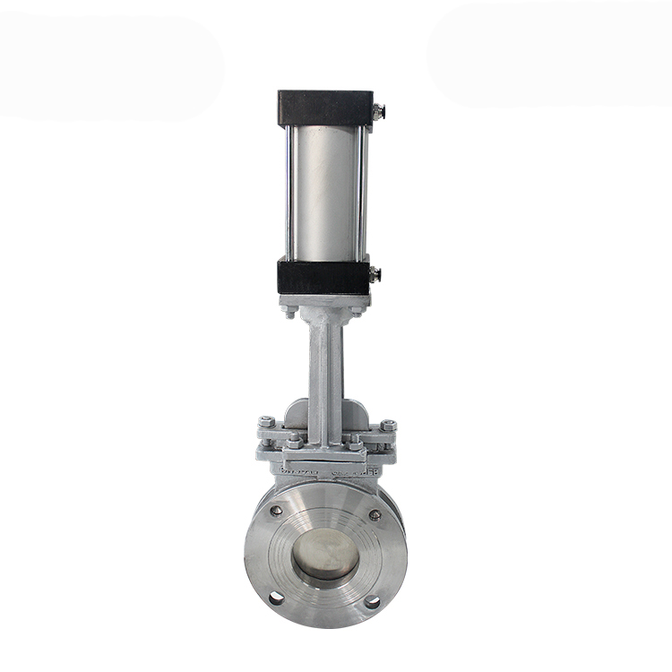 氣動(dòng)不銹鋼法蘭刀閘閥