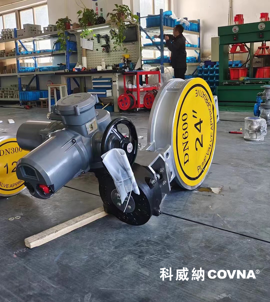 DN600電動多回轉(zhuǎn)凸耳蝶閥，大尺寸蝶閥出貨