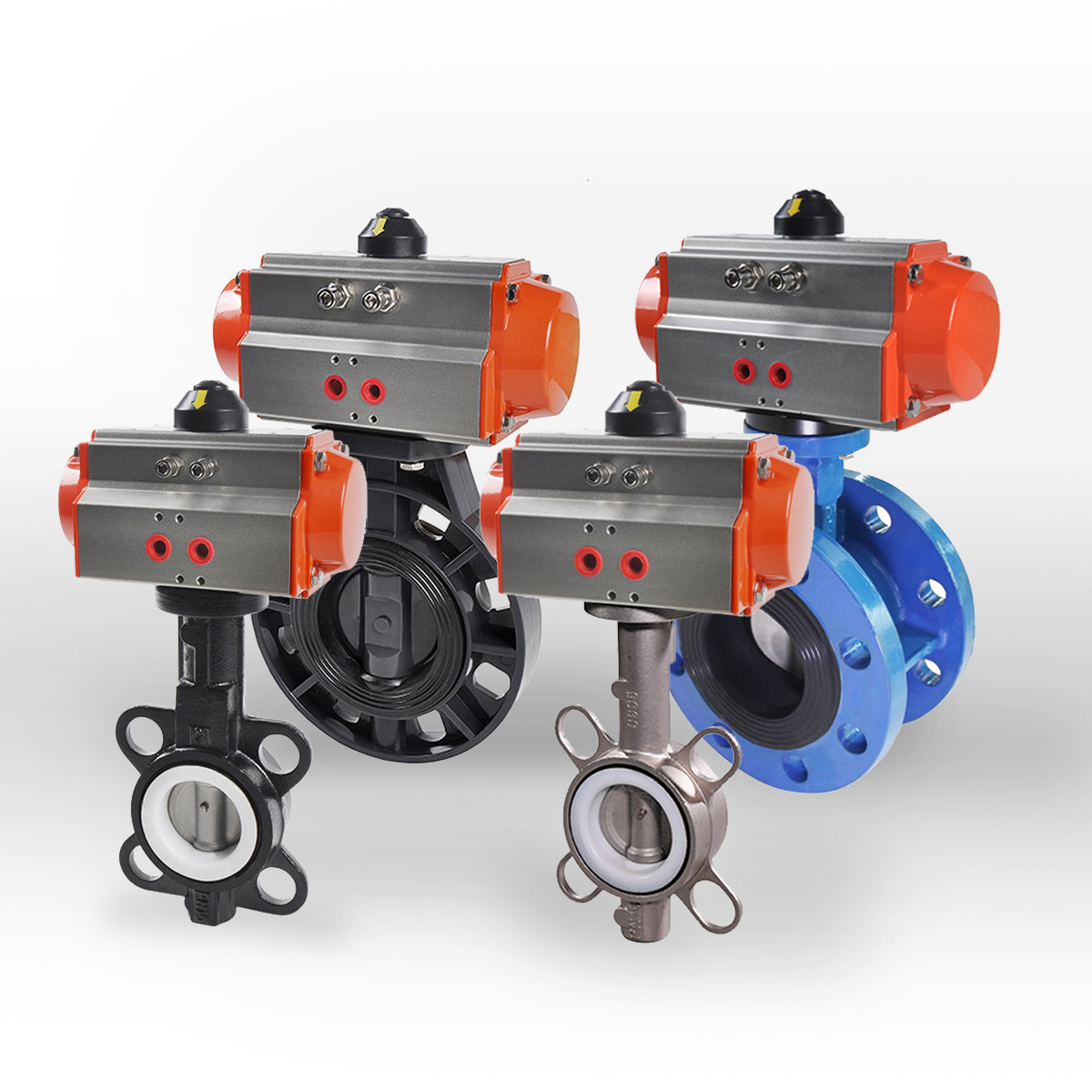 氣動(dòng)蝶閥（連接方式、材質(zhì)、調(diào)節(jié)型、防爆可選）