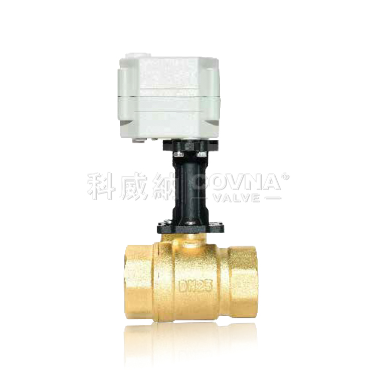 加高支架兩通黃銅微型電動球閥_T25-B2-B