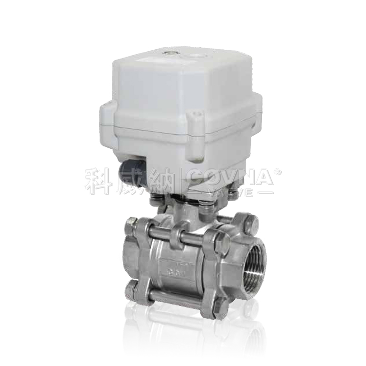 微型電動(dòng)不銹鋼三片式螺紋球閥_A150-T系列_A150-S23-B